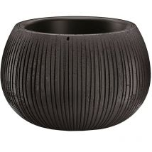 Bol beton en plastique avec réservoir de couleur ciment noir, 13,6 (hauteur) x 18 (largeur) x 18 (profondeur) cm - Prosperplast