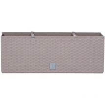 Rato Case Selbstbewässerungsblumentopf Mokka – 51cm x 19cm x 18,5cm – 17l – Kunststoff – Inklusive Bewässerungssystem