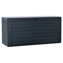 Zanvic - Prosperplast Boîte À Jardin 280l Plastique Anthracite Woodebox 116 X 43,3 X 55 Cm - Anthracite