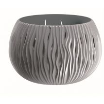 Led Leds - Prosperplast bowl sandy plastique bowl avec réservoir en couleur Stone grey, 21,8 (hauteur) x 37 (largeur) x 37 (profondeur) cms