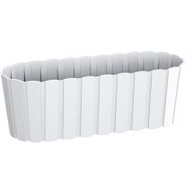 Prosperplast Jardinière de balcon 4,9L Boardee 38x14x13 cm - Blanc - Blanc