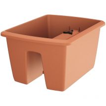 Bergland - Prosperplast Pot de fleur carré Respana 39,8x39,8x29,8 cm en plastique Terre cuite