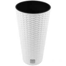 Marmite Rato de 15,5 litres avec insert 25 x 25 x 47,6 cm en blanc - Blanc