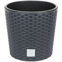 Rato Pot rond anthracite 4,7 litres avec pot à planter ø 20 x 19 cm - Anthracite - Prosperplast