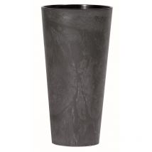 Prosperplast Tubus Slim Effect de plástico con depósito en color Antracita, 57,2 (alto) x 30 (ancho) x 30 (profundo) cms
