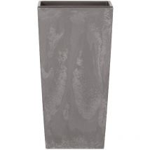 19 l Prosperplast Urbi Square Effect pot haut en plastique 19 l avec réservoir en gris clair, 44,9 (h) x 24 (l) x 24 cms - Gris clair