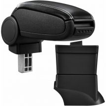 Pro.tec - Accoudoir central pour Fiat 500 - avec compartiment - rembourré - cuir-synthétique - noir avec des coutures blancs