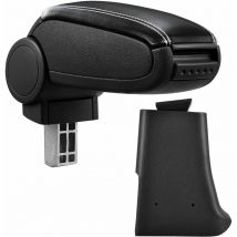 Pro.tec - Accoudoir central pour Golf 3 / Vento - avec compartiment - rembourré - cuir-synthétique - noir avec des coutures blancs