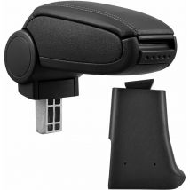 Pro.tec - Accoudoir central pour Golf 3 / Vento - avec compartiment - rembourré - cuir-synthétique - noir avec des coutures noirs