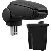 Pro.tec - Accoudoir central pour Hyundai I30 gd - avec compartiment - rembourré - cuir-synthétique - noir avec des coutures noirs