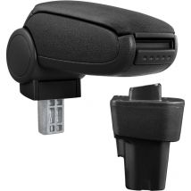 Pro.tec - Accoudoir central pour Kia Picanto 2ème génération - avec compartiment - rembourré - textile - noir