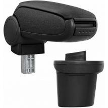 [pro.tec] Accoudoir central pour Nissan Juke - avec compartiment - rembourré - textile - noir 51010813