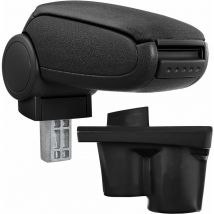 Pro.tec - Accoudoir central compatible avec Opel Adam - avec compartiment - rembourré - textile - noir