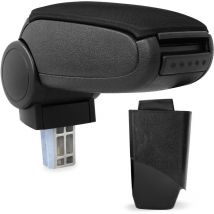 Pro.tec - Accoudoir central pour Peugeot 206 / 206 cc - avec compartiment - rembourré - textile - noir