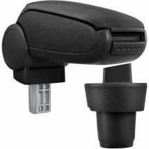 Pro.tec - Accoudoir central pour Seat Mii - avec compartiment - rembourré - textile - noir