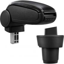 Pro.tec - Accoudoir central pour Volkswagen Up - avec compartiment - rembourré - cuir-synthétique - noir avec des coutures blancs