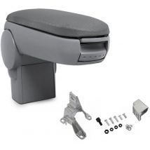 Pro.tec Bracciolo centrale - Poggiabraccio con vano portaoggetti - imbottito - in tessuto - grigio - Golf iv Bora