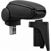 Pro.tec - Reposabrazos central para Audi A3 S3 8P - Año de fabricación 2004-2010 - apoyabrazos con compartimento - tapizado - polipiel - negro con
