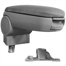 Pro.tec - Reposabrazos central para audi A4 B5 (Años de fabricacion 94-01) - apoyabrazos con compartimento - tapizado - tela - gris