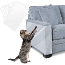 Katzenkratzschutz, 6 Transparente Möbelschutzaufkleber Gegen Katzen, Sofakratzschutz, Selbstklebende Anti-kratz-möbelschutzfolien