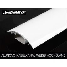 Alunovo - Protecteur de câble (l x l x h) 700 x 80 x 20 mm blanc (brillant) Contenu: 1 pc(s)