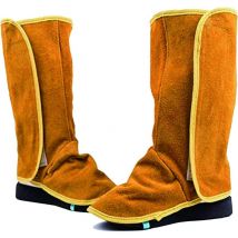 Protecteur de Chaussures de Soudeur, Couvre-Chaussures Ignifuges, 1 Paire de Guêtres de Soudage en Cuir, pour la Construction de Soudage Électrique