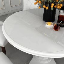 Protecteur de table transparent ø 70 cm 2 mm pvc - The Living Store - Transparent