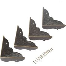 Protecteurs d'angle Protecteurs du coin Métal Déco Edge Coin Protector pour bijoux Coffre à vin Coffret cadeau Coque en bois