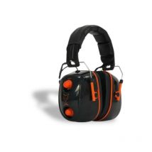 Casque de protection auditive Fuxtec fonction radio fm noir orange