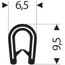 Fortis - Protection d'arêtes flexible ronde. blanc-gris. 6.5x9.5 mm. Zone de serrage 1.0-2.0mm. 50m (Par 50)