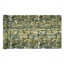 Brise vue jardin balcon en pvc 6 m optique de pierre / 75x600cm