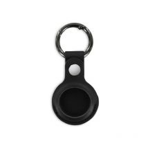 Metronic - Protection en cuir pu avec attache porte-clé pour AirTag - noire