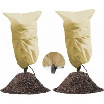 Protection hivernale 2PCS pour plantes en pot, plantes antigel, sac de protection hivernale 100 x 80 cm, capot antigel avec cordon de serrage