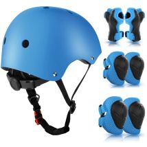 Protection Roller Enfant, Ensemble Casque/Protection Genoux Enfant Rollers 3 à 10 Ans Équipement de Protection pour Skateboards, Vélos, Trottinettes,