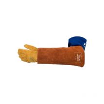 Weldas - Protector de brazo de alta resistencia para soldadura Lava Brown