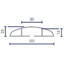 Pasacables blando Ø30mm. Largo 5m. Dimensiones 101x23mm metalworks CPB1025