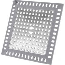 Odipie - Protector de drenaje cuadrado, filtro para cabello, filtro de drenaje de acero inoxidable y silicona, cubierta de drenaje de ducha cuadrada