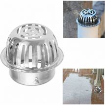 Linghhang - Protectores de canalones - Protector de hojas para canalones - Protector de hojas de acero inoxidable para canalones - 100 mm - Protector