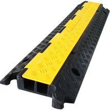 Rs Pro - Passe câble zone piétonne, 2 canaux largeur 40mm et capot articulé longeur 985, largeur, 245, hauteur 50mm - viso