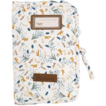 Domiva - Protège carnet de santé lavable - Effet velours Blanc 26x17 cm