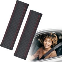 Protège Ceinture de Sécurité Voiture, 2 Pièces Rembourrage de Ceinture de Sécurité, Lavable et Amovible, Doux et Confortable, Pour Enfants et Adultes