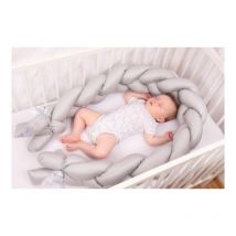 Protège lit tresse satin, longueur. 200 cm