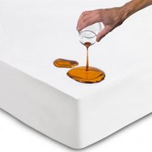 Rqiurpn - Protège Matelas 140x200 cm Alèse Impermeable Drap Housse en Coton et Microfibre Protection Lit pour Adulte et Bebe Alaise pour Incontinence