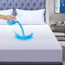 Protege Matelas 140x200cm Impermeable Housse protection matelas stockage Fibre de Bambou, Alèse Respirante, Hypoallergénique, Anti-Acarien,