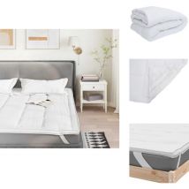 Protège-matelas blanc 200x200 cm - Protège-matelas - Housse De Matelas - Drap De Lit - Drap-housse