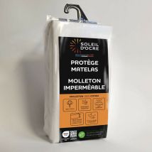 Protege matelas coton 140x190 cm molleton imperméable, par Soleil d'ocre