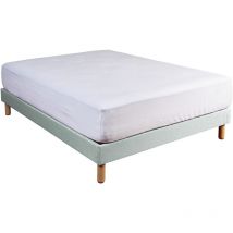 Protège matelas molleton 100% coton bio - bonnet 40 cm 140x190