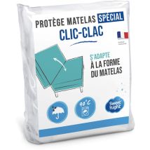 Sweet Night – Protège Matelas Clic Clac 130x190 Cm – Alèse Imperméable – Lavable À 90°c – Silencieux Pour Un Sommeil Paisible