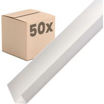 Protektor - 3741 pvc Einfassprofil, Abschlussprofil 12,5mm für Gipskartonplatten 250cm 50 St. Weiß Kantenschutz für Rigips, Trockenbau