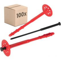 Dämmstoffdübel Optimierte - 100 Stück Ø8x240mm mit Kunststoffnagel für wdvs - Protektor